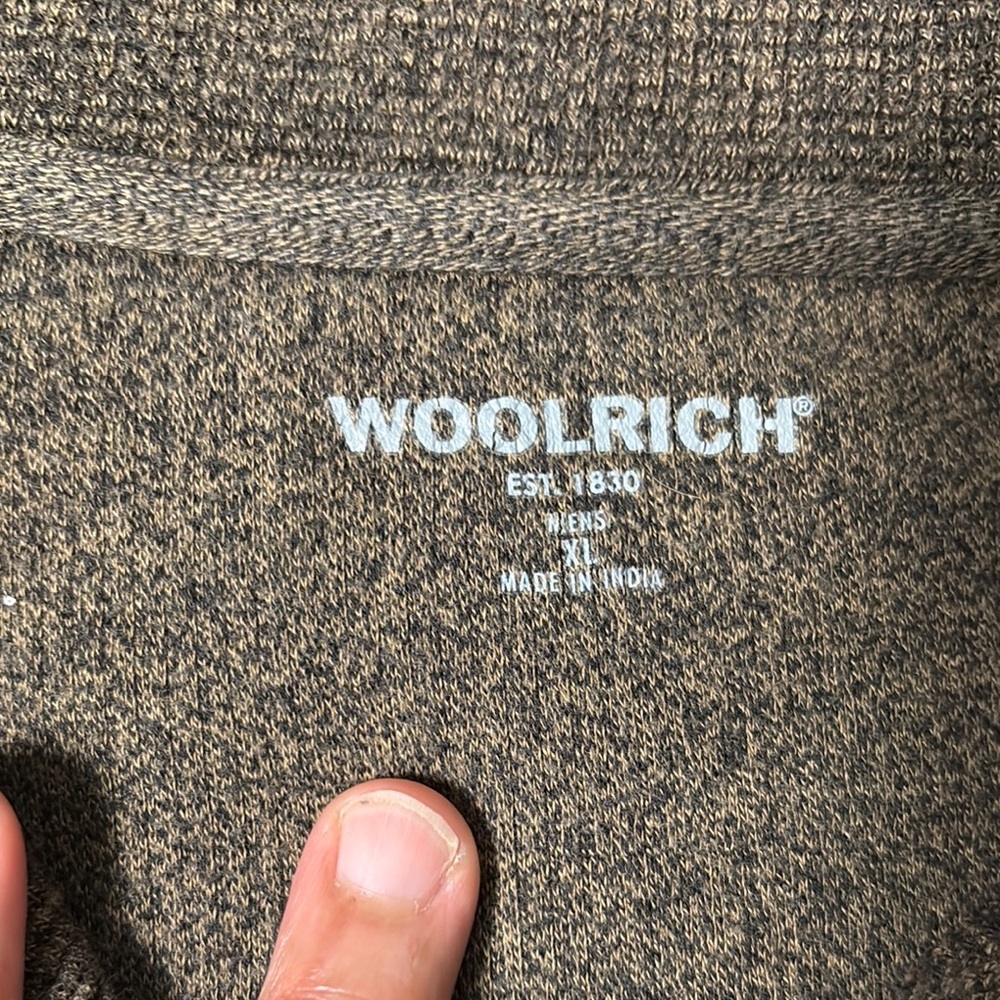 Woolrich Brown Zip Up Sweater Classic Knit - Picture 2 of 8